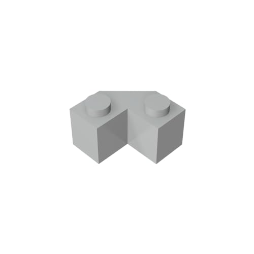 TYCOLE Gobricks GDS-610 Brick 2x2 w. Angle 45 Degrees Compatible with 87620 All Major Brick Brands Toys Building Blocks Technical Parts Assembles DIY (194 Light Bluish Gray(071),20 PCS) von TYCOLE