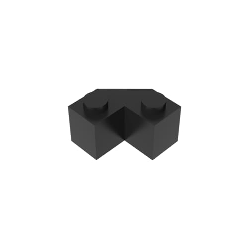TYCOLE Gobricks GDS-610 Brick 2x2 w. Angle 45 Degrees Compatible with 87620 All Major Brick Brands Toys Building Blocks Technical Parts Assembles DIY (26 Black(080),20 PCS) von TYCOLE