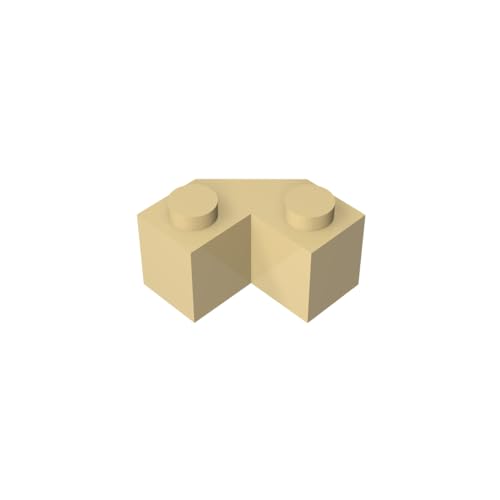 TYCOLE Gobricks GDS-610 Brick 2x2 w. Angle 45 Degrees Compatible with 87620 All Major Brick Brands Toys Building Blocks Technical Parts Assembles DIY (5 Tan(031),20 PCS) von TYCOLE