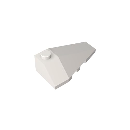 TYCOLE Gobricks GDS-754 Right ROOF Tile 2X4 W/Angle Compatible with 43711 All Major Brick Brands Toys,Building Blocks,Technical Parts,Assembles DIY (1 White(090),20 PCS) von TYCOLE