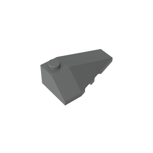 TYCOLE Gobricks GDS-754 Right ROOF Tile 2X4 W/Angle Compatible with 43711 All Major Brick Brands Toys,Building Blocks,Technical Parts,Assembles DIY (199 Dark Bluish Gray(072),20 PCS) von TYCOLE