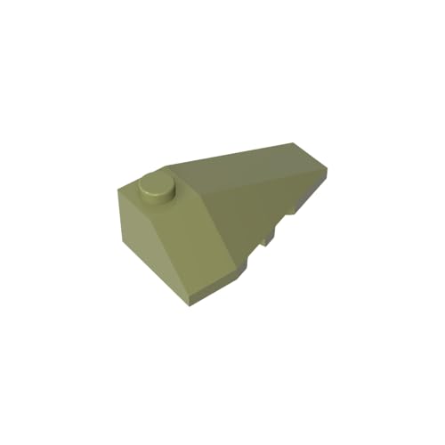 TYCOLE Gobricks GDS-754 Right ROOF Tile 2X4 W/Angle Compatible with 43711 All Major Brick Brands Toys,Building Blocks,Technical Parts,Assembles DIY (330 Olive Green(049),20 PCS) von TYCOLE
