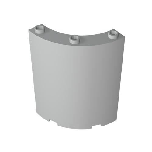 TYCOLE Gobricks GDS-774 Wall Element 4X4X6 Round Compatible with 30562 46361 All Major Brick Brands Toys,Building Blocks,Technical Parts,Assembles DIY (194 Light Bluish Gray(071),4 PCS) von TYCOLE