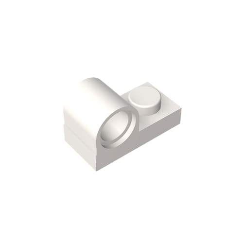 TYCOLE Gobricks GDS-811 Plate, Modified 1 x 2 with Pin Hole on Top Compatible with 11458 Pieces of Children's Toys (1 White(090),20 PCS) von TYCOLE