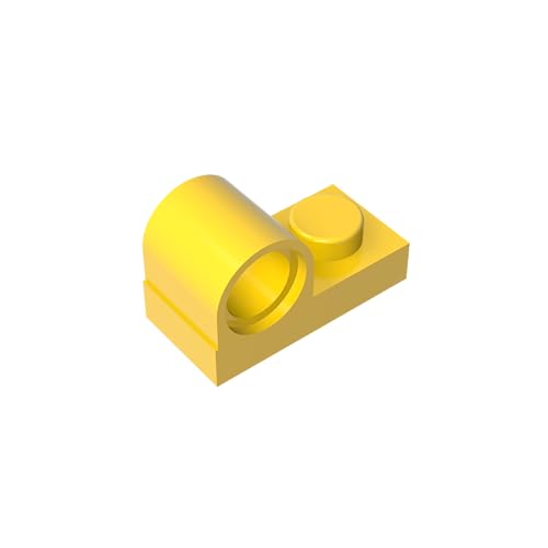TYCOLE Gobricks GDS-811 Plate, Modified 1 x 2 with Pin Hole on Top Compatible with 11458 Pieces of Children's Toys (24 Yellow(030),20 PCS) von TYCOLE