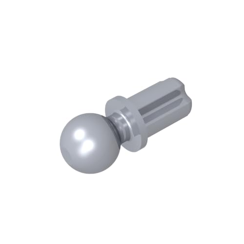 TYCOLE Gobricks GDS-890 Technical, Axle 1 with Tow Ball Compatible with 2736 All Major Brick Brands,Building Blocks,Parts and Pieces (315 Flat Silver(073),40 PCS) von TYCOLE