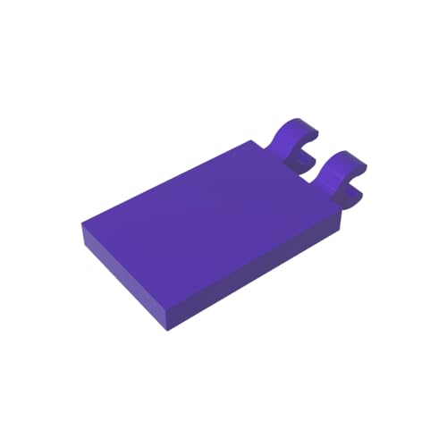 TYCOLE Gobricks GDS-896 Tile, Modified 2 x 3 with 2 Clips - Compatible with 30350 All Major Brick Brands,Building Blocks,Parts and Pieces (268 Dark Purple(060),20 PCS) von TYCOLE