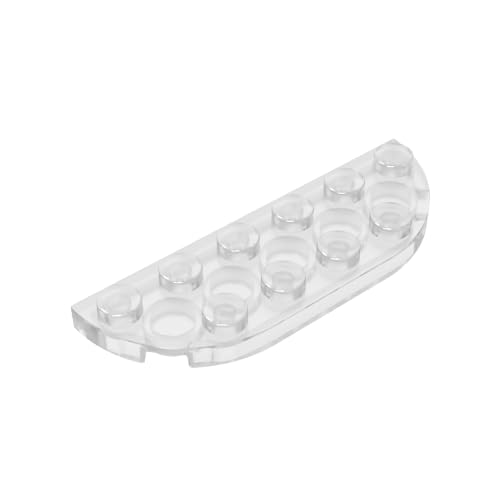 TYCOLE Gobricks GDS-899 Plate, Round Corner 2 x 6 Double Compatible with 18980 All Major Brick Brands,Building Blocks,Parts and Pieces (40 Trans-Clear(180),20 PCS) von TYCOLE