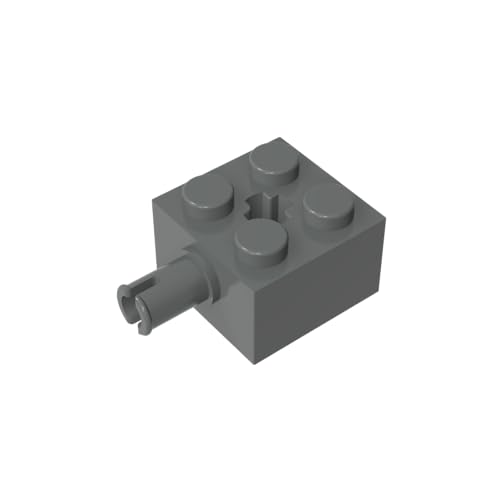 TYCOLE Gobricks GDS-953 Modified 2 x 2 with Pin and Axle Hole Compatible with 6232 All Major Brick Brands,Building Blocks,Parts and Pieces (199 Dark Bluish Gray(072),20 PCS) von TYCOLE