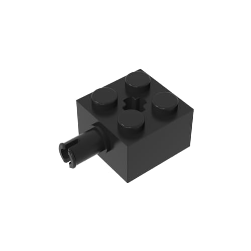 TYCOLE Gobricks GDS-953 Modified 2 x 2 with Pin and Axle Hole Compatible with 6232 All Major Brick Brands,Building Blocks,Parts and Pieces (26 Black(080),20 PCS) von TYCOLE