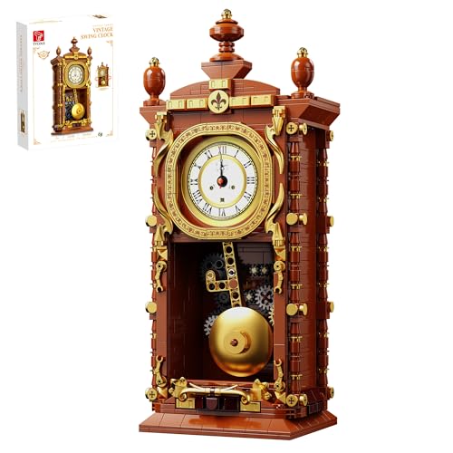 TYCOLE Vintage Wanduhr im klassischen Design, Pendeluhr mit römischen Ziffern, Dekorative Retro-Uhr in Braun und Gold TYCOLE Vintage Wanduhr im klassischen Design, Pendeluhr mit römischen Ziffern, Dekorative Retro-Uhr in Braun und Gold von TYCOLE
