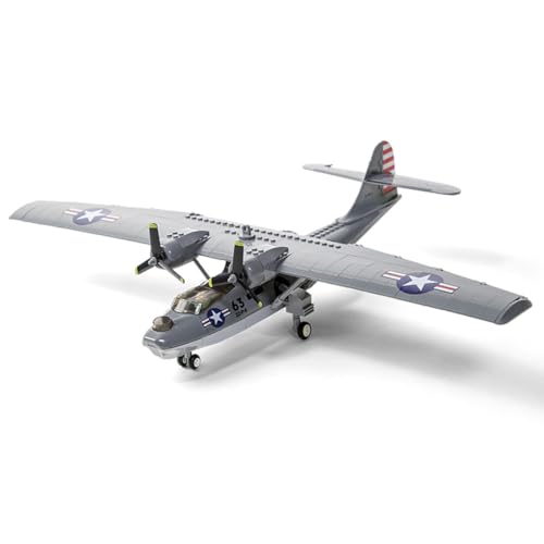 Modellbausatz Flugzeug,364 Teile Catalina Wasserflugzeug Moderner Militärischer Hubschrauber,Klemmbausteine Groß Militär Flugzeug Modell von TYFUN