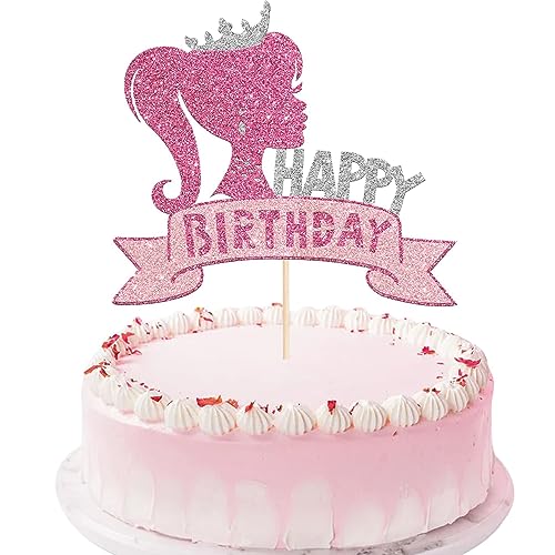 1-teiliges Geburtstag Tortenstecker Set Rosa –Kuchentopper Stecker für Kuchen, Desserts, für Kindergeburtstag & Mädchenparty von TYLUSPA