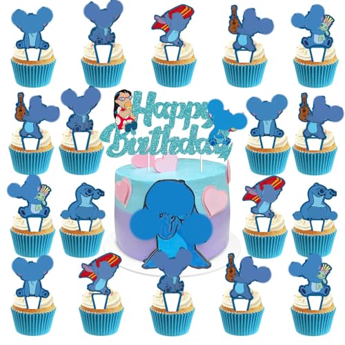 25 Cake Decoration,Kuchen Dekoration,Cupcake Toppers,Cupcake Geburtstag Topper für Junge Mädchen Geburtstag Themen Party von TYLUSPA