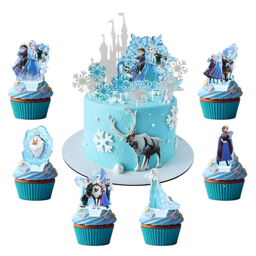 34 Stück Tortendeko-Set, Kinder Geburtstag Deko, Cake Topper, Geeignet für Kinderkuchendekoration von TYLUSPA
