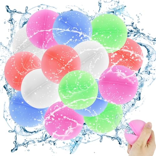 Wiederverwendbare Wasserbomben, 15 Stück Silikon Wasserballons Spielzeug für Kinder Erwachsene Sommer Outdoor Wasser Spiel Hof Schwimmbad Strand Party Wasserschlacht Wiederverwendbare Wasserbomben, 15 Stück Silikon Wasserballons Spielzeug für Kinder Erwachsene Sommer Outdoor Wasser Spiel Hof Schwimmbad Strand Party Wasserschlacht von TYLUSPA