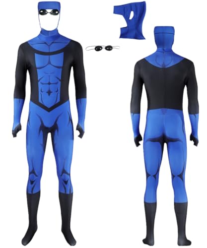 TYRHDJZQ Anime Blauer elastischer Overall Herren Kostüm Halloween Cosplay (US(M)) von TYRHDJZQ