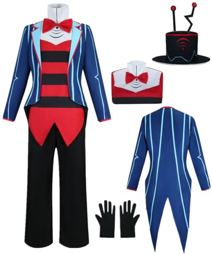 TYRHDJZQ Anime Blaues Smokinghemd Hose Herren Kostüm Outfit Halloween (XS) von TYRHDJZQ