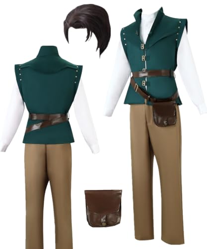 TYRHDJZQ Anime Cosplay Grüne Weste Hose Herren Kostüm Outfit Halloween (US(XL)) von TYRHDJZQ