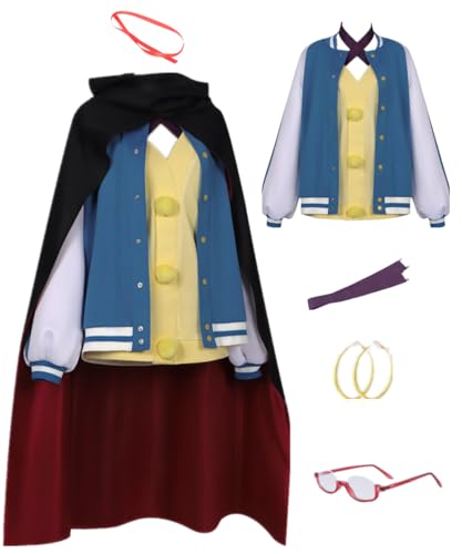 TYRHDJZQ Anime Cosplay Schwarz Umhang Jacke Damen Kostüm Outfit Halloween (US(L)) von TYRHDJZQ