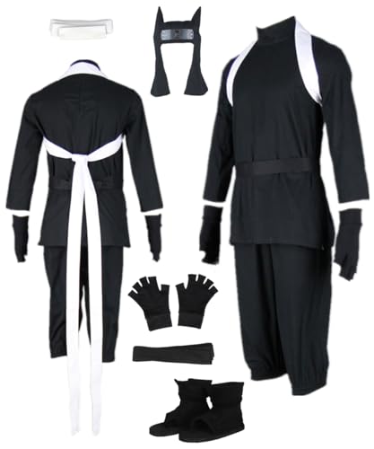TYRHDJZQ Anime Cosplay Schwarzer Mantel Hose Herren Outfit Halloween Kostüm (XS) von TYRHDJZQ