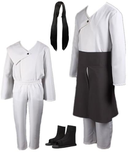 TYRHDJZQ Anime Cosplay Weißer Mantel Hose Herren Outfit Halloween Kostüm (US(M)) von TYRHDJZQ