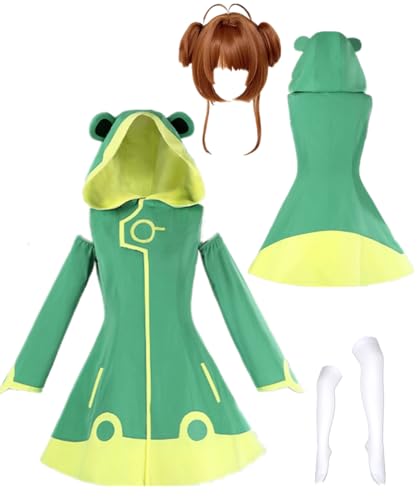 TYRHDJZQ Anime Grün Kapuzenjacke Rock Damen Kostüm Outfit Halloween (US(S)) von TYRHDJZQ