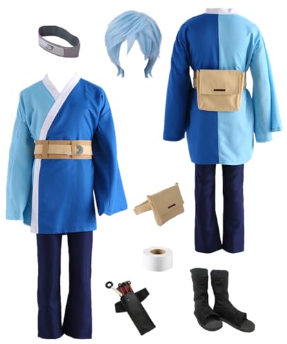TYRHDJZQ Anime-Kostüm, blaue Kimono-Hose, Cosplay, Herren-Outfit, Halloween, Größe XL von TYRHDJZQ