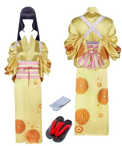 TYRHDJZQ Anime-Kostüm, gelber Kimono, Herren-Outfit, Halloween, Cosplay (US(XXL)) von TYRHDJZQ