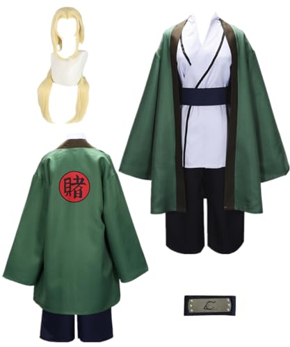 TYRHDJZQ Anime-Kostüm, grüne Kimono-Hose, Damen-Outfit, Halloween, Cosplay (XXS) von TYRHDJZQ