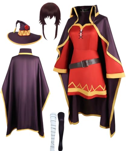 TYRHDJZQ Anime Lila Umhang Kleid Damen Kostüm Outfit Halloween Cosplay (XS) von TYRHDJZQ