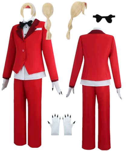 TYRHDJZQ Anime Rot Anzughose Damen Kostüm Outfit Halloween Cosplay (US(L)) von TYRHDJZQ