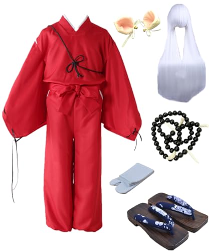 TYRHDJZQ Anime Rote Kimono-Hose für Herren, Kostüm, Kostüm, Halloween, Cosplay (Größe L) von TYRHDJZQ