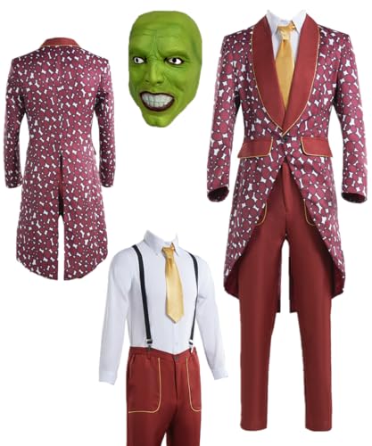 TYRHDJZQ Anime Rote lange Smokinghose für Herren, Kostüm, Outfit, Halloween, Cosplay (US(L)) von TYRHDJZQ