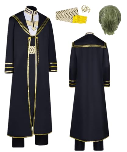 TYRHDJZQ Anime Roter Mantel Schwarze Hose Herren Kostüm Outfit Halloween Cosplay (US(M)) von TYRHDJZQ