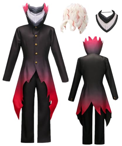 TYRHDJZQ Anime Schwarze lange Jacke Hose Herren Anzug Kostüm Halloween Cosplay (US(L)) von TYRHDJZQ