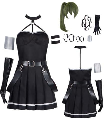 TYRHDJZQ Anime Schwarzes Kleid Damen Kostüm Outfit Halloween Party Cosplay (US(S)) von TYRHDJZQ