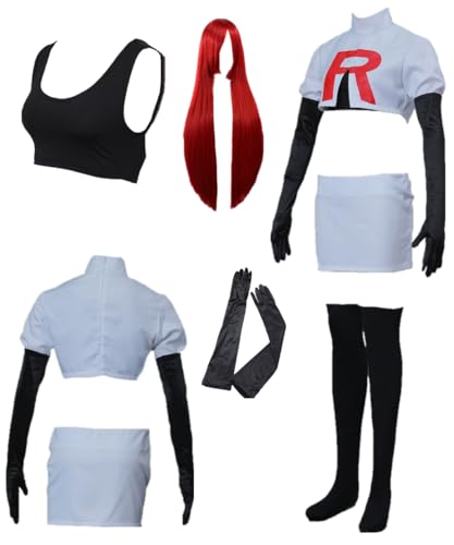 TYRHDJZQ Anime Weißes Hemd Kurzer Rock Damen Kostüm Outfit Halloween, weiß, 32 TYRHDJZQ Anime Weißes Hemd Kurzer Rock Damen Kostüm Outfit Halloween, weiß, 32 von TYRHDJZQ