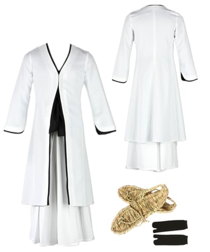 TYRHDJZQ Erwachsene Anime Cosplay Weiß Kimono Anzug Herren Outfit Halloween Kostüm (XXS) von TYRHDJZQ