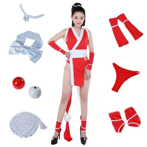 TYRHDJZQ Roter Kimono-Anzug für Damen, Halloween- und Cosplay-Outfit, Größe XS TYRHDJZQ Roter Kimono-Anzug für Damen, Halloween- und Cosplay-Outfit, Größe XS von TYRHDJZQ