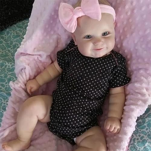 TYRUG Reborn Puppe 22Zoll 55cm Schöne Weiches Silikon Reborn Baby Handgemachtes Sieht aus wie EIN echtes Baby von TYRUGD