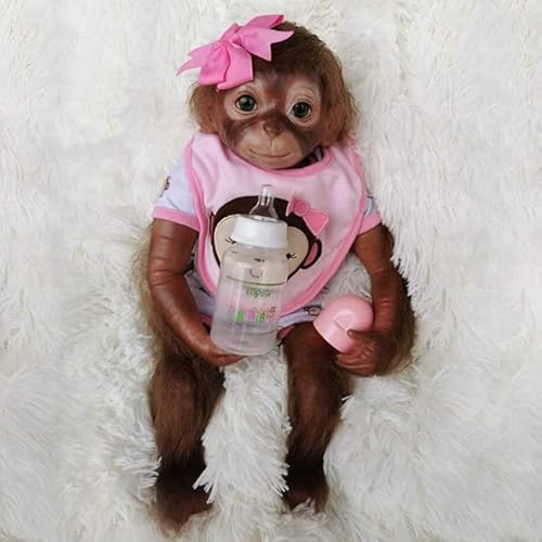 TYRUGD Reborn AFFE Baby 20 Zoll 50 cm Reborn Baby Puppen Realistische Handarbeit Wiedergeborene Puppe Geschenk für Kinder TYRUGD Reborn AFFE Baby 20 Zoll 50 cm Reborn Baby Puppen Realistische Handarbeit Wiedergeborene Puppe Geschenk für Kinder von TYRUGD