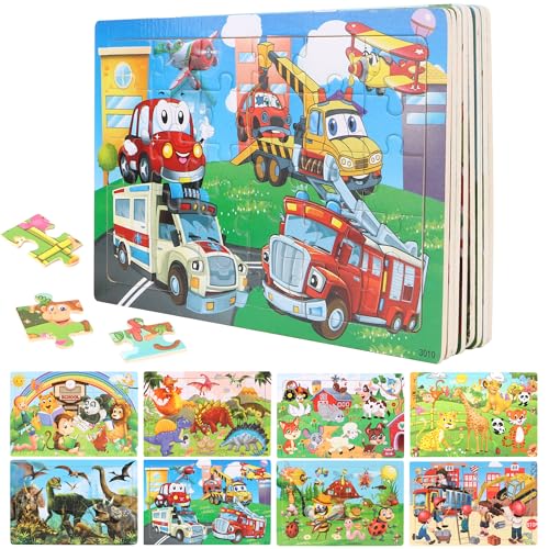 Holz Puzzle Kinder 8 Stück Kinderpuzzle 30 Teile Puzzle Auto Tier Dinosaurier Gehirntraining Spielzeug für Kinder im Vorschulalter Lernspielzeug Puzzle für Kinder ab 3 Jahren Holz Puzzle Kinder 8 Stück Kinderpuzzle 30 Teile Puzzle Auto Tier Dinosaurier Gehirntraining Spielzeug für Kinder im Vorschulalter Lernspielzeug Puzzle für Kinder ab 3 Jahren von TYSM-CC