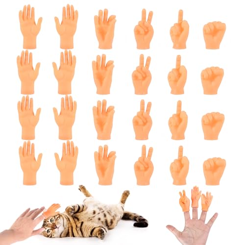 24x Mini-Fingerpuppen aus hautfreundlichem Silikon – Interaktives Lernspielzeug für Kinder ab 3 Jahren & Haustiere – Ideal für Geburtstagsparty, Therapiespiele & Feinmotorik-Training von TYSM-CC