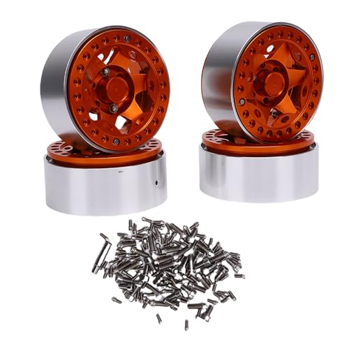 TYTOGE 4pcs 1,9 -Zoll -Perldlock -Rand -Hub, Aluminiumlegierung RC Rad Hub für 1/10 RC Crawler Imitation VP Wheel Hub (4) von TYTOGE