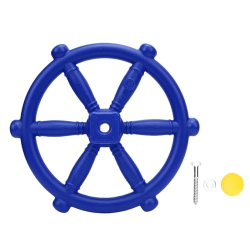 TYTOGE Schaukel-Lenkrad aus Kunststoff, Piratenschiff-Radspielzeug, Spielplatz-Zubehöraufsätze für Baumhaus, Hinterhof und Spielhaus Im Freien (Blau) von TYTOGE