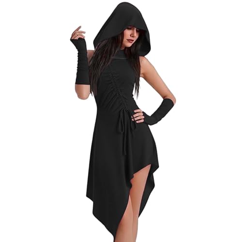 TYUIOP Abendkleid Mittelalter Kleidung Damen Renaissance Kleid Und Off Shoulder Bluse Gürtel Viktorianisches Kostüm Für Karneval Halloween Kurzarm Gothic Kleider Große Größen von TYUIOP