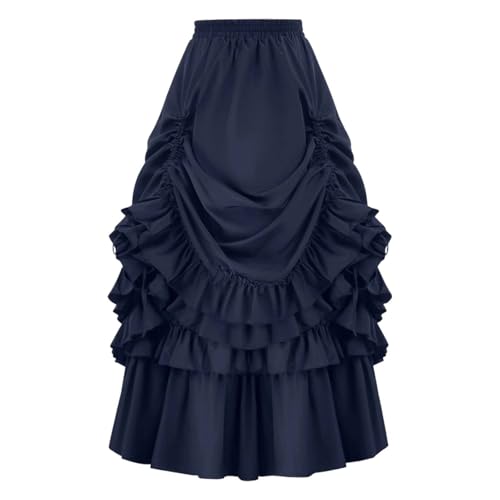 TYUIOP Abendkleider Mittelalter Kleidung Damen Renaissance Kleid Und Off Shoulder Bluse Gürtel Viktorianisches Kostüm Für Karneval Halloween Große Größen Xxxl Gothic Kleider von TYUIOP