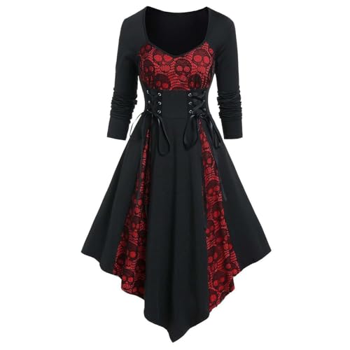 TYUIOP Hippie Kleidung Damen Mittelalter Renaissance Kleid Und Off Shoulder Bluse Gürtel Viktorianisches Kostüm Für Karneval Halloween Baumwolle Gothic Kleider Große Größen von TYUIOP
