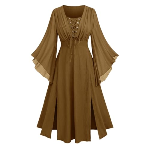 TYUIOP Kleid Damen Festlich Mittelalter Kleidung Renaissance Und Off Shoulder Bluse Gürtel Viktorianisches Kostüm Für Karneval Halloween Leinenkleid Gothic Kleider Große Größen TYUIOP Kleid Damen Festlich Mittelalter Kleidung Renaissance Und Off Shoulder Bluse Gürtel Viktorianisches Kostüm Für Karneval Halloween Leinenkleid Gothic Kleider Große Größen von TYUIOP